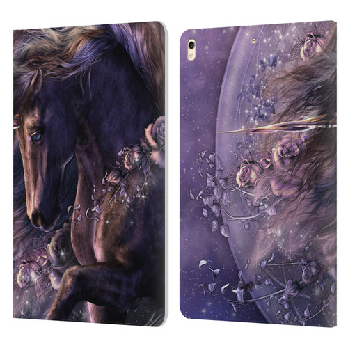 Laurie Prindle Fantasy Horse Chimera Black Rose Unicorn Leather Book Wallet Case Cover For Apple iPad Pro 10.5 (2017)