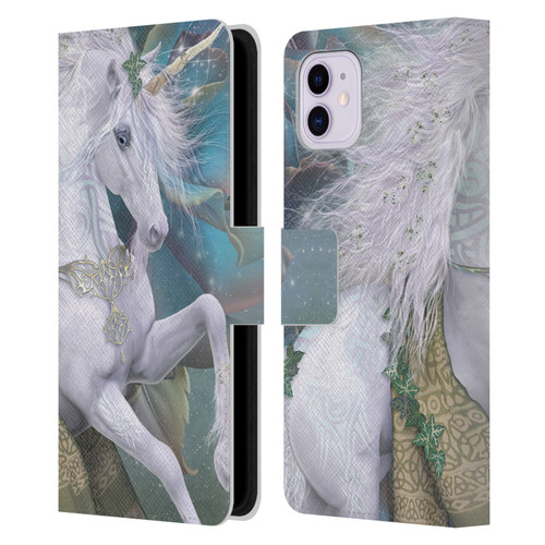 Laurie Prindle Fantasy Horse Kieran Unicorn Leather Book Wallet Case Cover For Apple iPhone 11