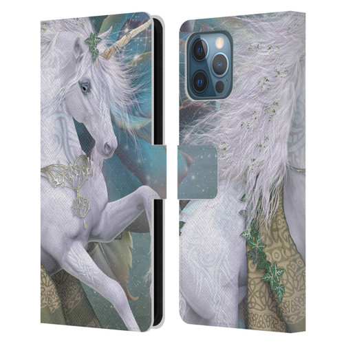 Laurie Prindle Fantasy Horse Kieran Unicorn Leather Book Wallet Case Cover For Apple iPhone 12 Pro Max