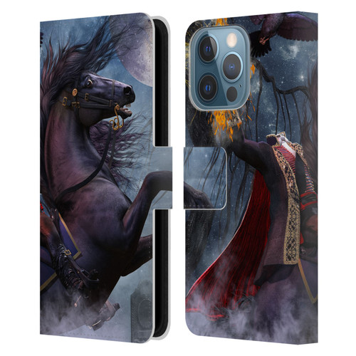 Laurie Prindle Fantasy Horse Sleepy Hollow Warrior Leather Book Wallet Case Cover For Apple iPhone 13 Pro
