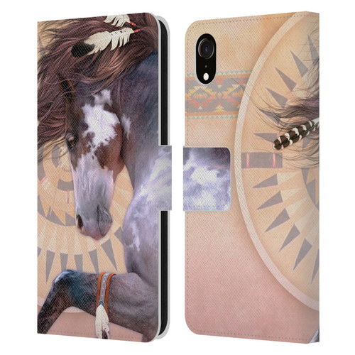 Laurie Prindle Fantasy Horse Native Spirit Leather Book Wallet Case Cover For Apple iPhone XR