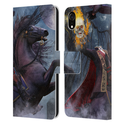 Laurie Prindle Fantasy Horse Sleepy Hollow Warrior Leather Book Wallet Case Cover For Apple iPhone XR