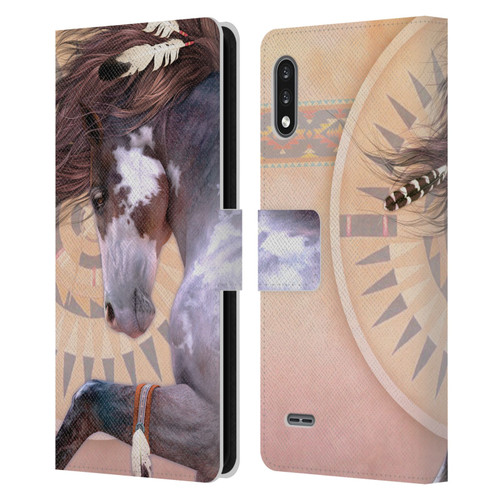 Laurie Prindle Fantasy Horse Native Spirit Leather Book Wallet Case Cover For LG K22