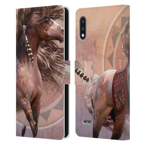 Laurie Prindle Fantasy Horse Spirit Warrior Leather Book Wallet Case Cover For LG K22