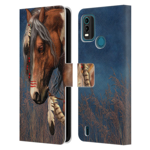 Laurie Prindle Fantasy Horse Native American War Pony Leather Book Wallet Case Cover For Nokia G11 Plus