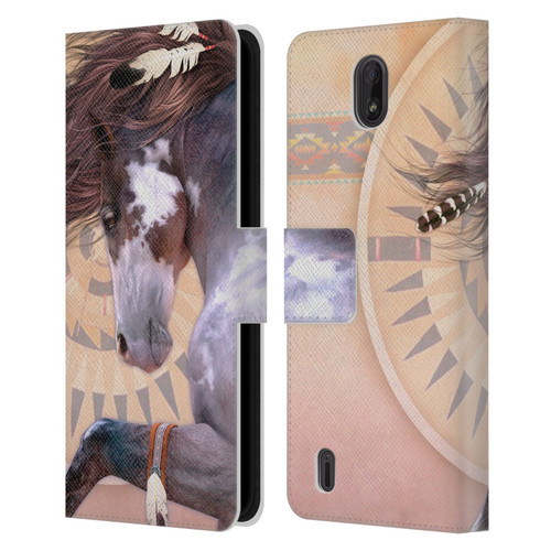 Laurie Prindle Fantasy Horse Native Spirit Leather Book Wallet Case Cover For Nokia C01 Plus/C1 2nd Edition