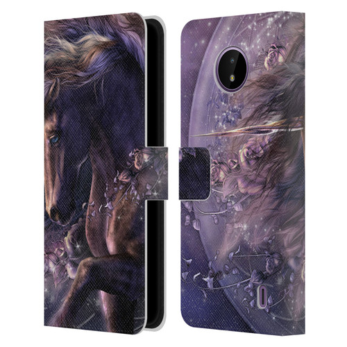 Laurie Prindle Fantasy Horse Chimera Black Rose Unicorn Leather Book Wallet Case Cover For Nokia C10 / C20