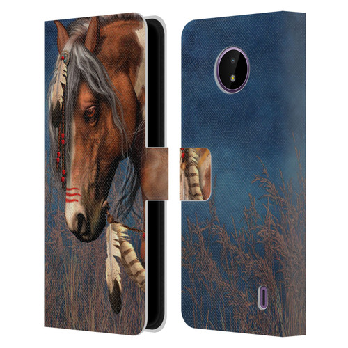 Laurie Prindle Fantasy Horse Native American War Pony Leather Book Wallet Case Cover For Nokia C10 / C20