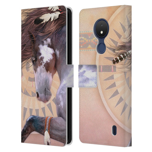 Laurie Prindle Fantasy Horse Native Spirit Leather Book Wallet Case Cover For Nokia C21