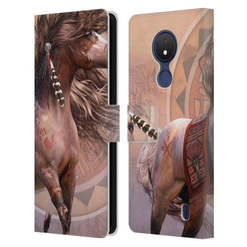 Laurie Prindle Fantasy Horse Spirit Warrior Leather Book Wallet Case Cover For Nokia C21