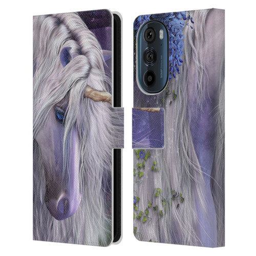 Laurie Prindle Fantasy Horse Moonlight Serenade Unicorn Leather Book Wallet Case Cover For Motorola Edge 30