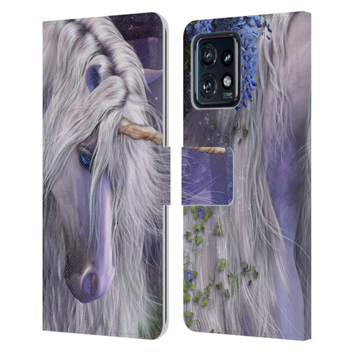 Laurie Prindle Fantasy Horse Moonlight Serenade Unicorn Leather Book Wallet Case Cover For Motorola Moto Edge 40 Pro