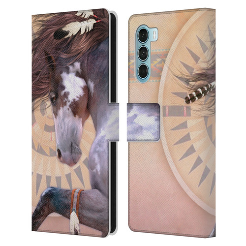 Laurie Prindle Fantasy Horse Native Spirit Leather Book Wallet Case Cover For Motorola Edge S30 / Moto G200 5G