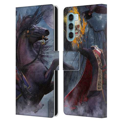 Laurie Prindle Fantasy Horse Sleepy Hollow Warrior Leather Book Wallet Case Cover For Motorola Edge S30 / Moto G200 5G
