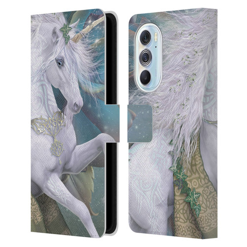 Laurie Prindle Fantasy Horse Kieran Unicorn Leather Book Wallet Case Cover For Motorola Edge X30