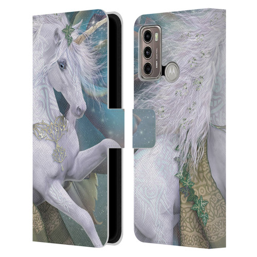Laurie Prindle Fantasy Horse Kieran Unicorn Leather Book Wallet Case Cover For Motorola Moto G60 / Moto G40 Fusion