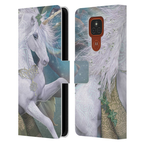 Laurie Prindle Fantasy Horse Kieran Unicorn Leather Book Wallet Case Cover For Motorola Moto E7 Plus