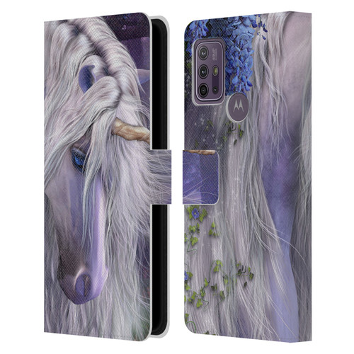 Laurie Prindle Fantasy Horse Moonlight Serenade Unicorn Leather Book Wallet Case Cover For Motorola Moto G10 / Moto G20 / Moto G30