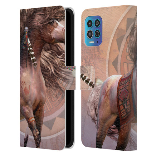 Laurie Prindle Fantasy Horse Spirit Warrior Leather Book Wallet Case Cover For Motorola Moto G100