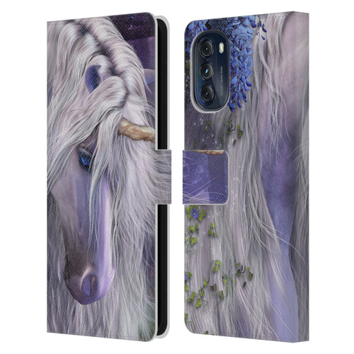 Laurie Prindle Fantasy Horse Moonlight Serenade Unicorn Leather Book Wallet Case Cover For Motorola Moto G (2022)