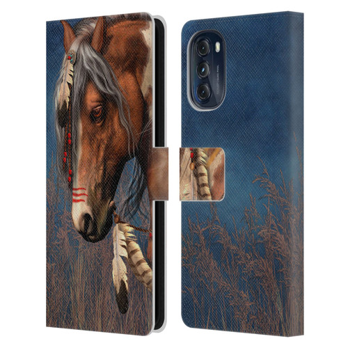 Laurie Prindle Fantasy Horse Native American War Pony Leather Book Wallet Case Cover For Motorola Moto G (2022)