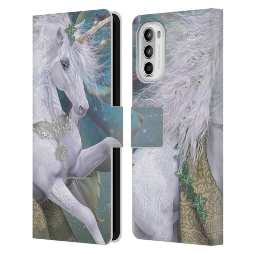 Laurie Prindle Fantasy Horse Kieran Unicorn Leather Book Wallet Case Cover For Motorola Moto G52