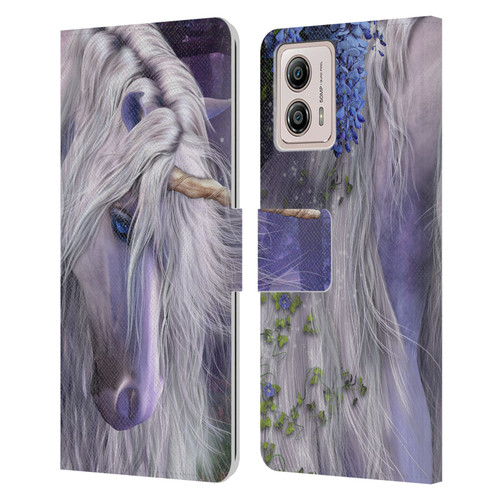 Laurie Prindle Fantasy Horse Moonlight Serenade Unicorn Leather Book Wallet Case Cover For Motorola Moto G53 5G