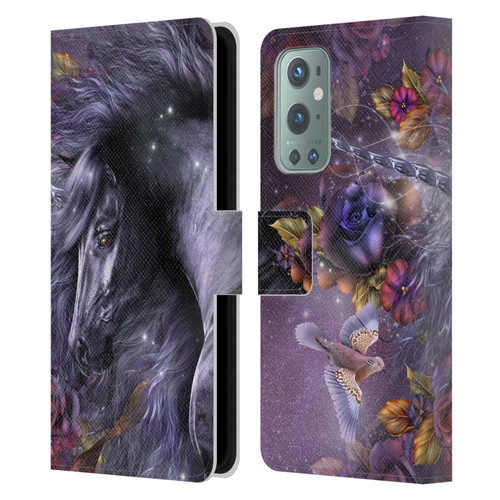 Laurie Prindle Fantasy Horse Blue Rose Unicorn Leather Book Wallet Case Cover For OnePlus 9