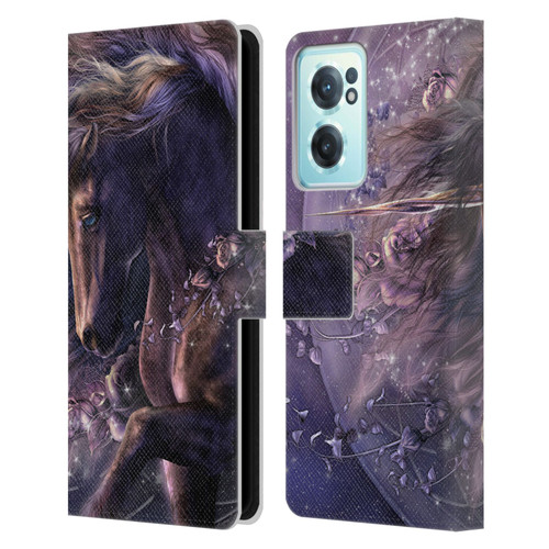 Laurie Prindle Fantasy Horse Chimera Black Rose Unicorn Leather Book Wallet Case Cover For OnePlus Nord CE 2 5G