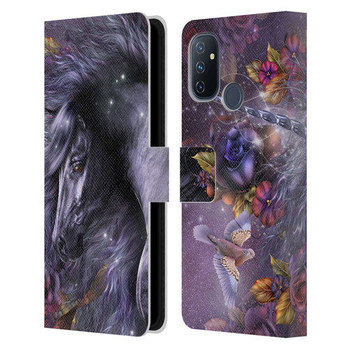 Laurie Prindle Fantasy Horse Blue Rose Unicorn Leather Book Wallet Case Cover For OnePlus Nord N100