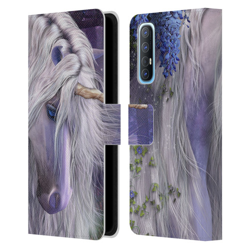 Laurie Prindle Fantasy Horse Moonlight Serenade Unicorn Leather Book Wallet Case Cover For OPPO Find X2 Neo 5G