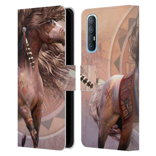 Laurie Prindle Fantasy Horse Spirit Warrior Leather Book Wallet Case Cover For OPPO Find X2 Neo 5G