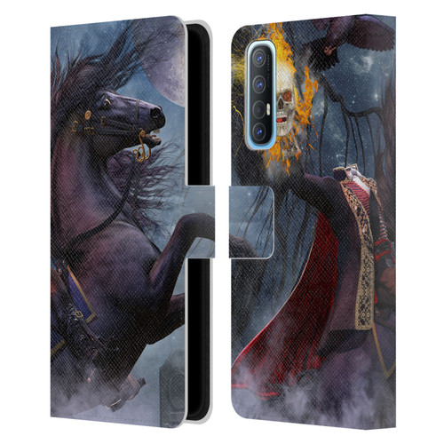 Laurie Prindle Fantasy Horse Sleepy Hollow Warrior Leather Book Wallet Case Cover For OPPO Find X2 Neo 5G
