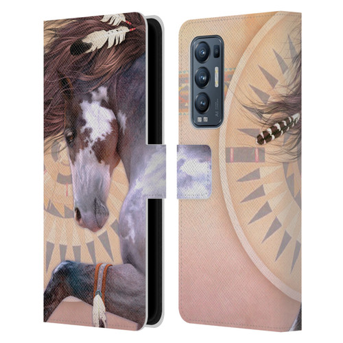 Laurie Prindle Fantasy Horse Native Spirit Leather Book Wallet Case Cover For OPPO Find X3 Neo / Reno5 Pro+ 5G