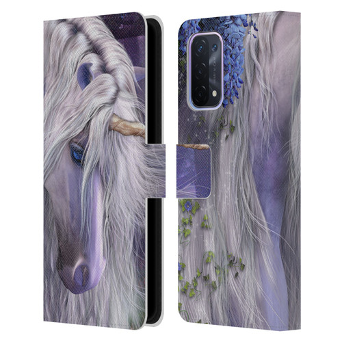 Laurie Prindle Fantasy Horse Moonlight Serenade Unicorn Leather Book Wallet Case Cover For OPPO A54 5G