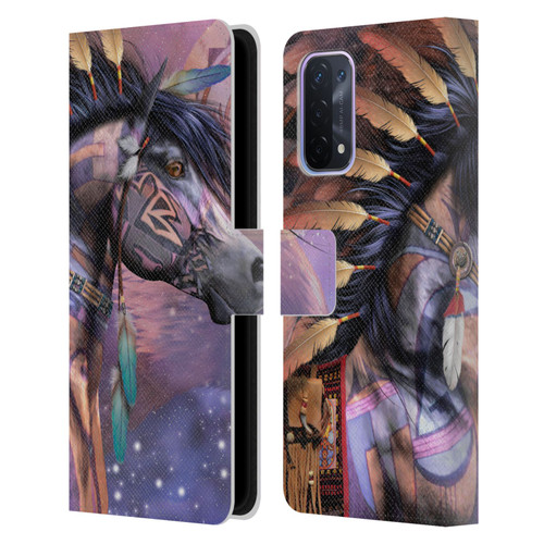 Laurie Prindle Fantasy Horse Native American Shaman Leather Book Wallet Case Cover For OPPO A54 5G