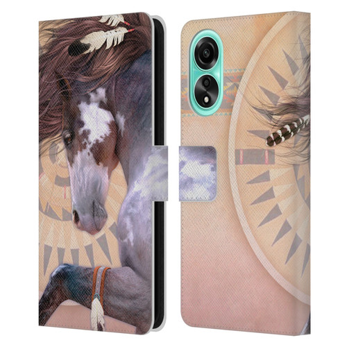 Laurie Prindle Fantasy Horse Native Spirit Leather Book Wallet Case Cover For OPPO A78 5G