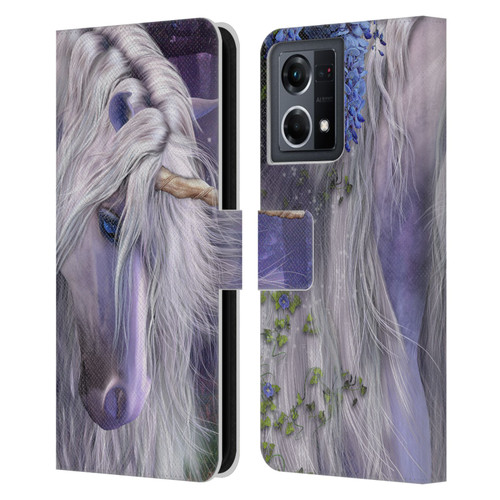 Laurie Prindle Fantasy Horse Moonlight Serenade Unicorn Leather Book Wallet Case Cover For OPPO Reno8 4G