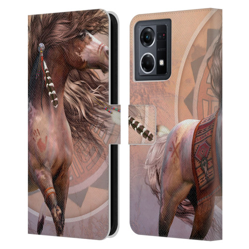 Laurie Prindle Fantasy Horse Spirit Warrior Leather Book Wallet Case Cover For OPPO Reno8 4G