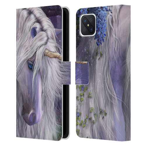 Laurie Prindle Fantasy Horse Moonlight Serenade Unicorn Leather Book Wallet Case Cover For OPPO Reno4 Z 5G