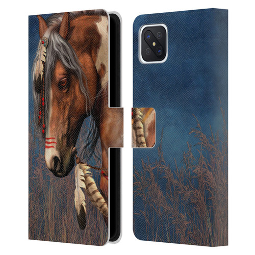 Laurie Prindle Fantasy Horse Native American War Pony Leather Book Wallet Case Cover For OPPO Reno4 Z 5G
