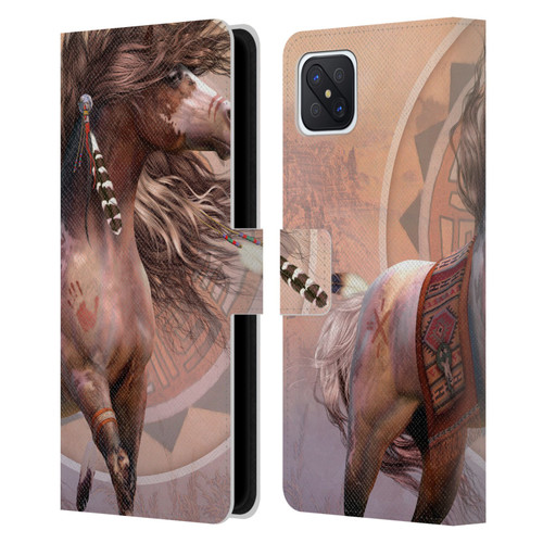 Laurie Prindle Fantasy Horse Spirit Warrior Leather Book Wallet Case Cover For OPPO Reno4 Z 5G