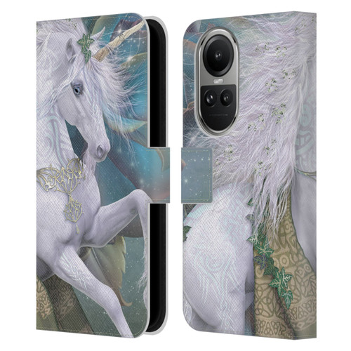Laurie Prindle Fantasy Horse Kieran Unicorn Leather Book Wallet Case Cover For OPPO Reno10 5G / Reno10 Pro 5G