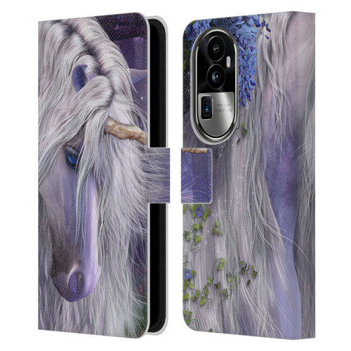 Laurie Prindle Fantasy Horse Moonlight Serenade Unicorn Leather Book Wallet Case Cover For OPPO Reno10 Pro+