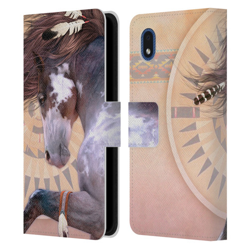 Laurie Prindle Fantasy Horse Native Spirit Leather Book Wallet Case Cover For Samsung Galaxy A01 Core (2020)