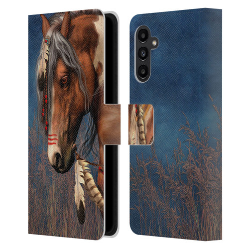 Laurie Prindle Fantasy Horse Native American War Pony Leather Book Wallet Case Cover For Samsung Galaxy A13 5G (2021)