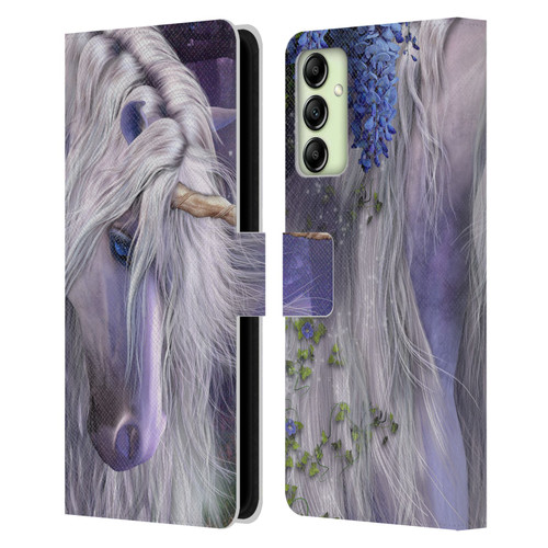 Laurie Prindle Fantasy Horse Moonlight Serenade Unicorn Leather Book Wallet Case Cover For Samsung Galaxy A14 5G