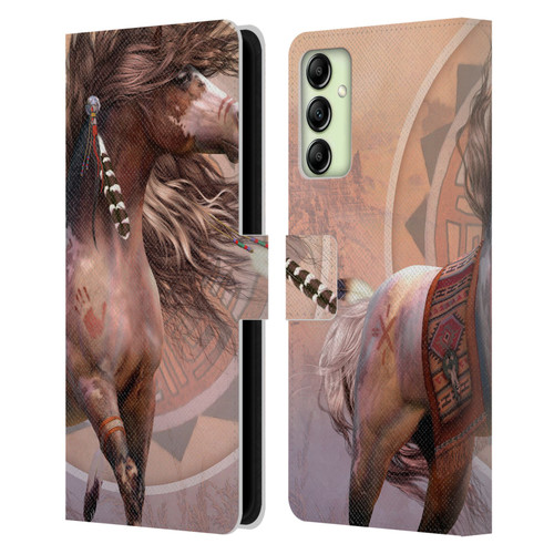 Laurie Prindle Fantasy Horse Spirit Warrior Leather Book Wallet Case Cover For Samsung Galaxy A14 5G