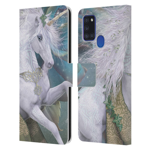 Laurie Prindle Fantasy Horse Kieran Unicorn Leather Book Wallet Case Cover For Samsung Galaxy A21s (2020)