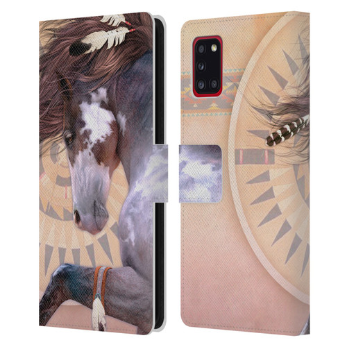 Laurie Prindle Fantasy Horse Native Spirit Leather Book Wallet Case Cover For Samsung Galaxy A31 (2020)